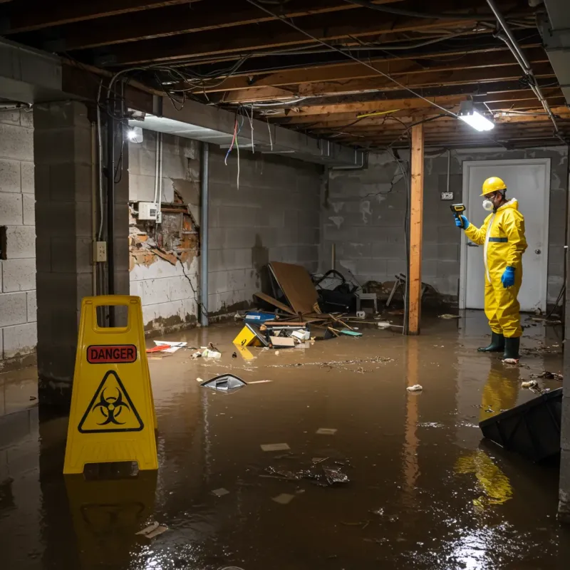 Flooded Basement Electrical Hazard in Lee County, AL Property