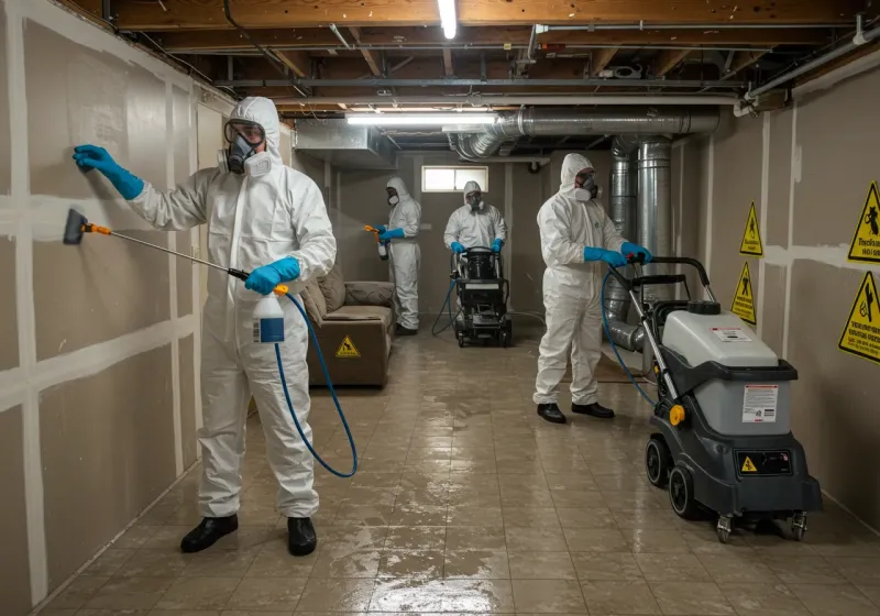 Basement Moisture Removal and Structural Drying process in Lee County, AL